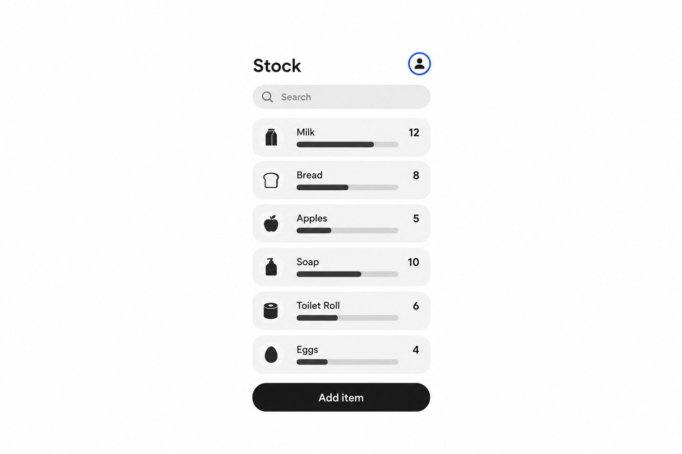 Spaza Stock v0.4: the stock list, read back after a voice count